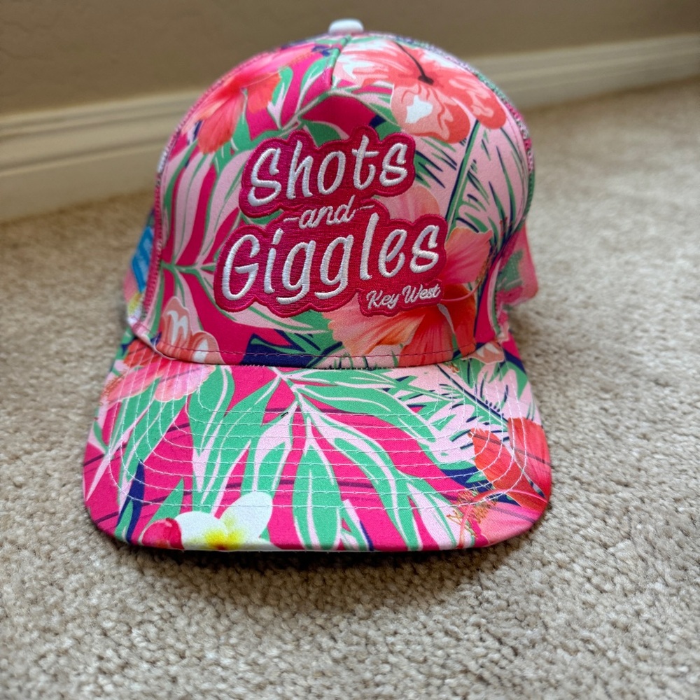 Shots and Giggles Bar Key West Florida Floral Hat